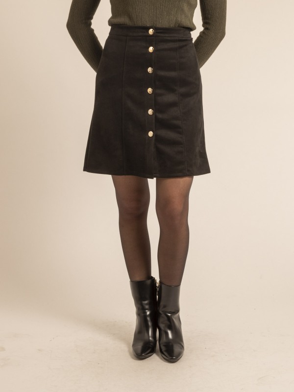 Jupe suédine XATARDIE - Noir