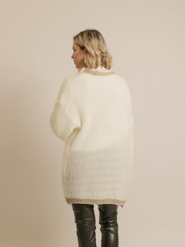 Gilet long ouvert KODY - Blanc