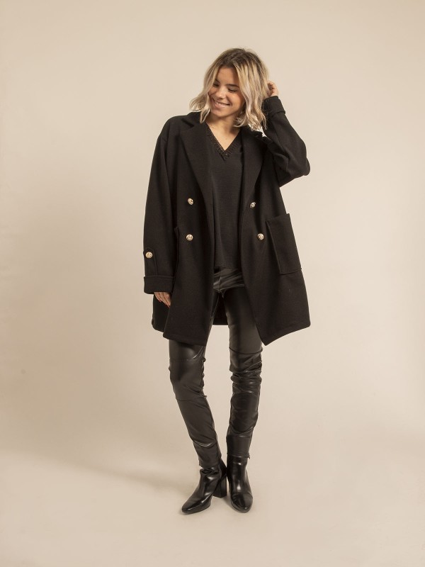 Caban oversize UBLIAZA - Negro
