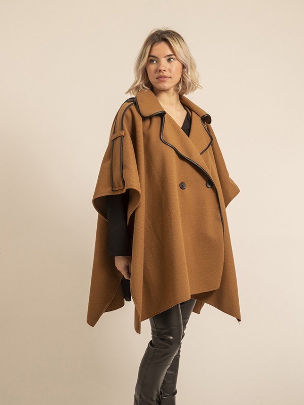 Manteau cape UBERTA - Camel