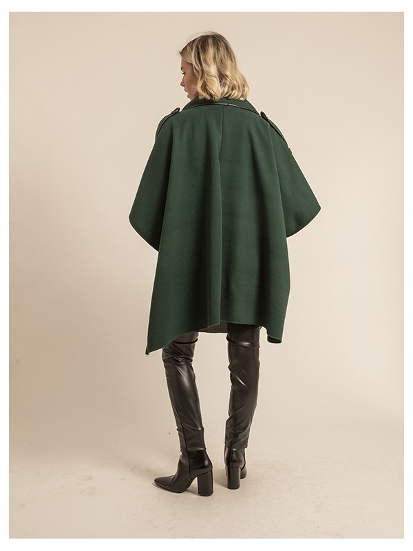 Manteau cape UBERTA - Vert...