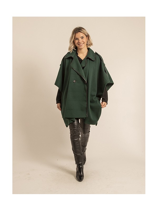 Manteau cape UBERTA - Vert...