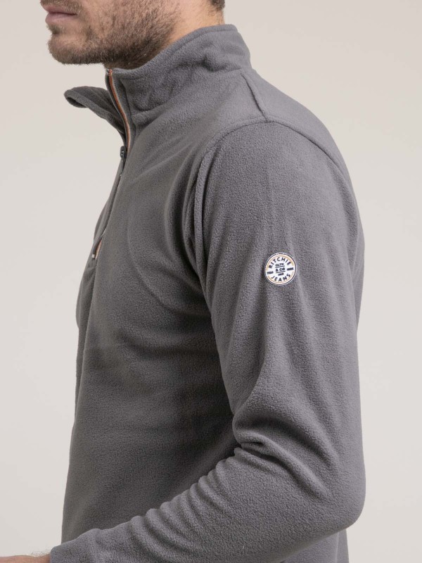Pull Homme Col Montant Demi-zip – Doublure Polaire Chaude, Manches Longues, Style Décontracté Pour L’hiver