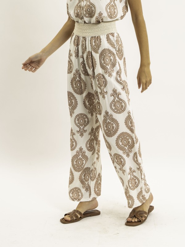 Pantalon fluide motifs EMILINE
