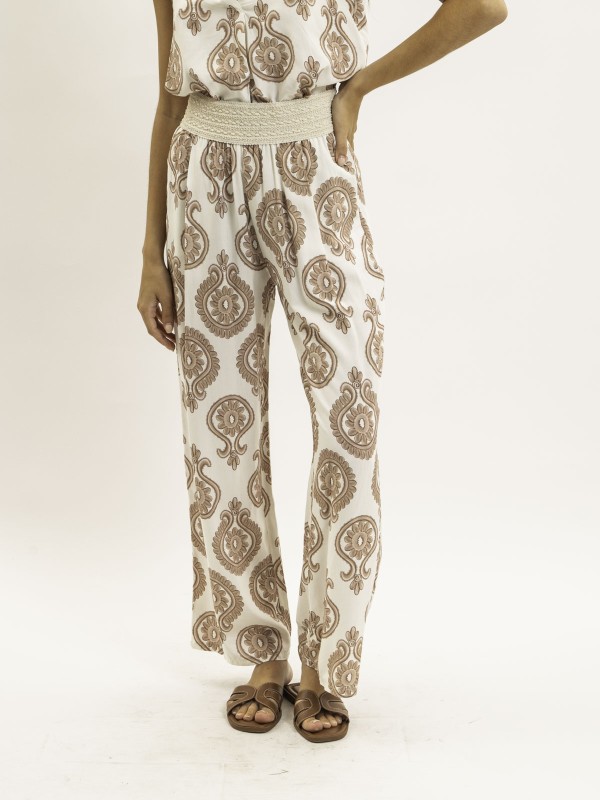 Pantalon fluide motifs EMILINE
