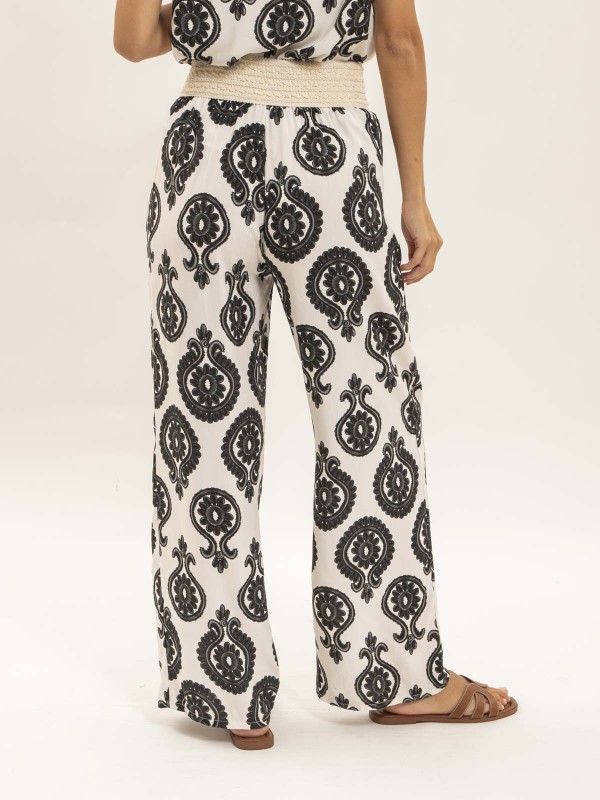 Pantalon fluide motifs...