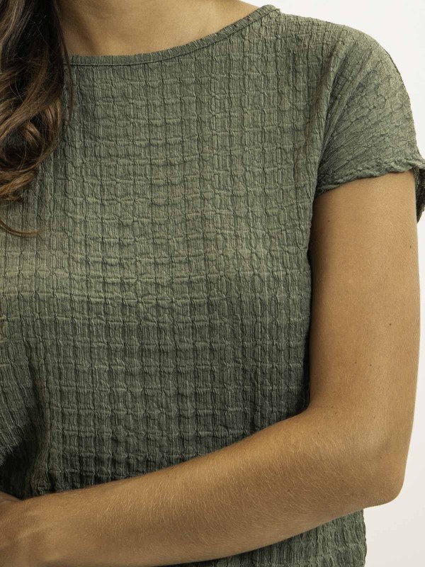 Top manches courtes tissu...