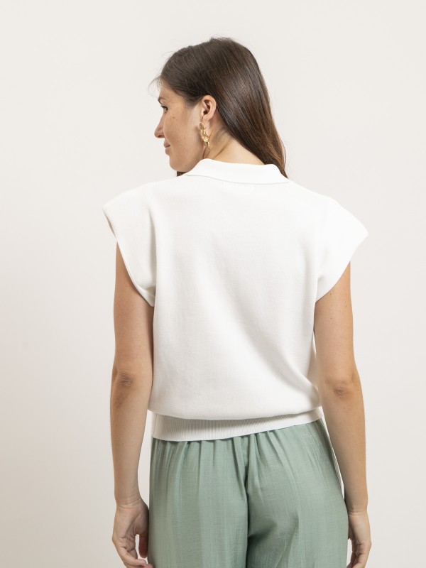 Chemise sans manches col...