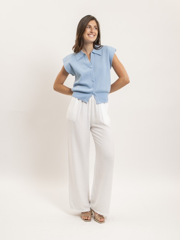 Chemise sans manches col...