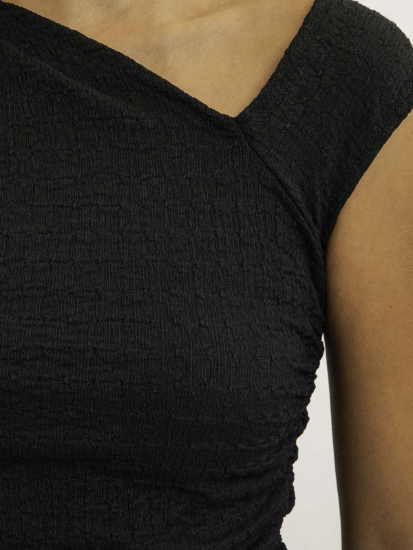 Top asymétrique FAYLA - Noir