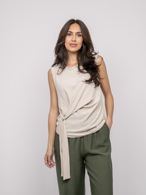 Top sans manches noeud FELIZE