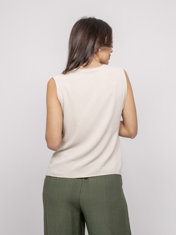 Top sans manches noeud FELIZE