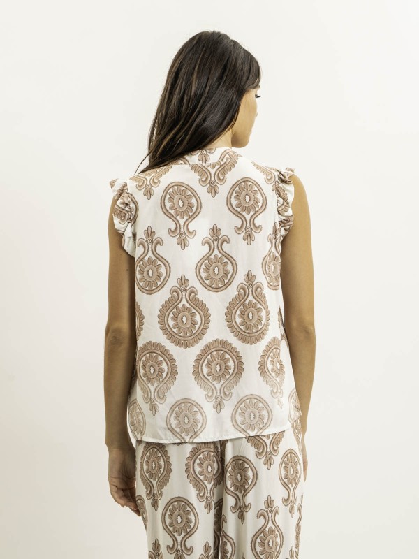 Top sans manches motifs...