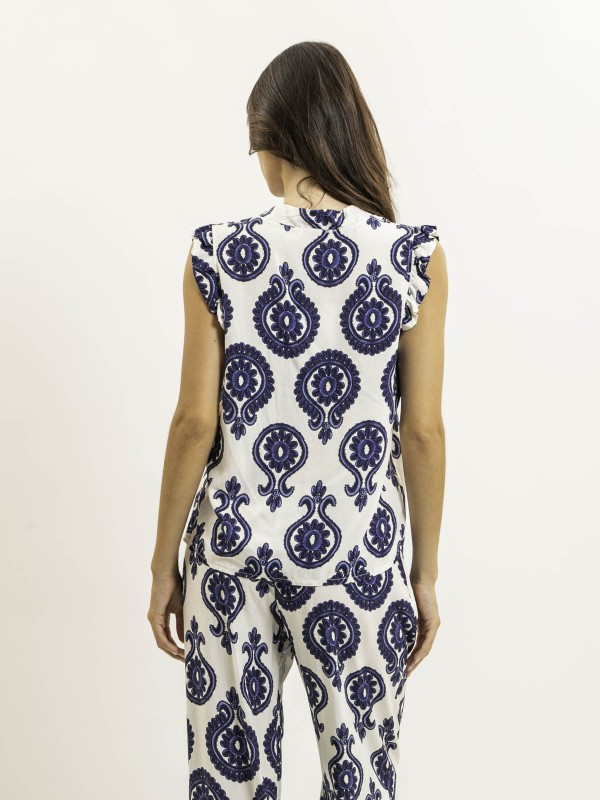 Top sans manches motifs...