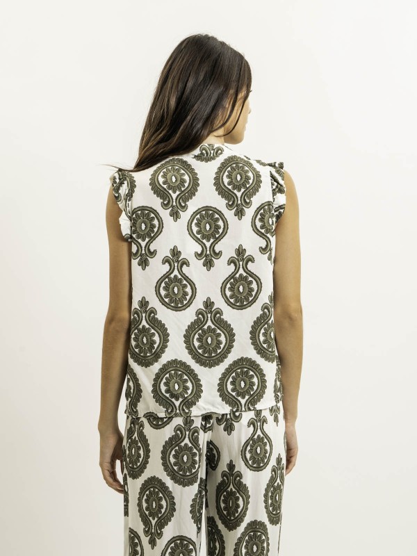 Top sans manches motifs...