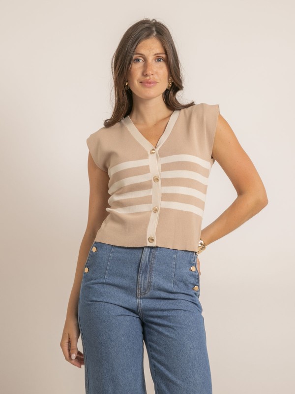 Gilet marinière sans...