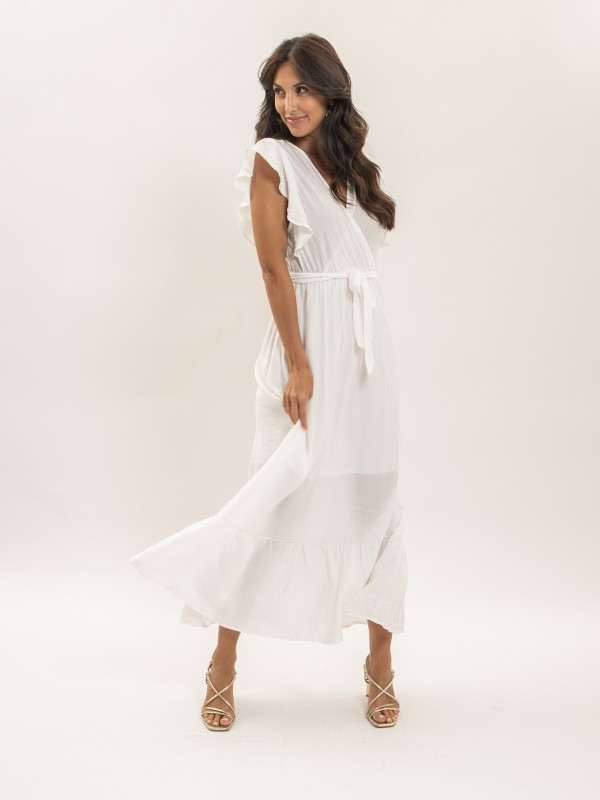 Robe longue cache-coeur...