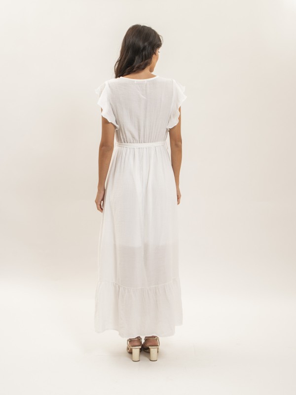 Robe longue cache-coeur...