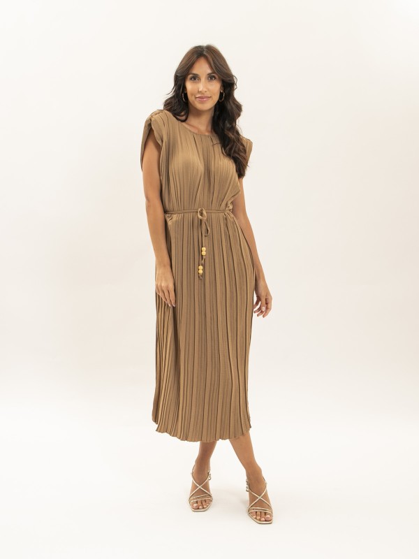 Robe midi plissée IROVE