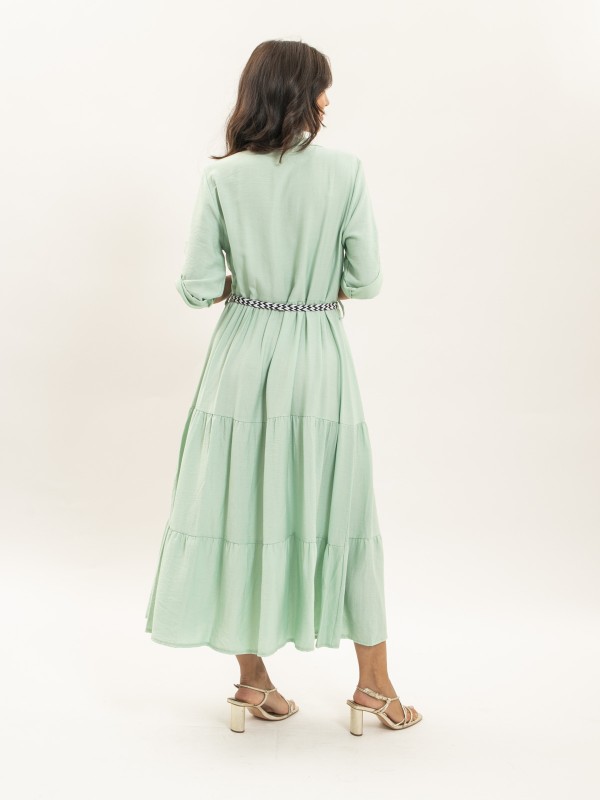 Robe chemise longue avec...