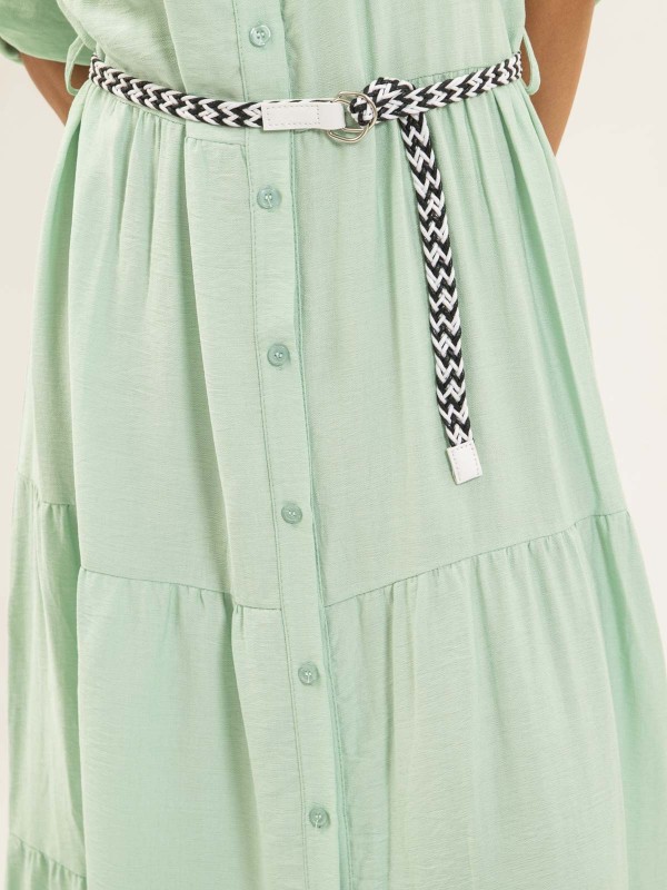 Robe chemise longue avec...