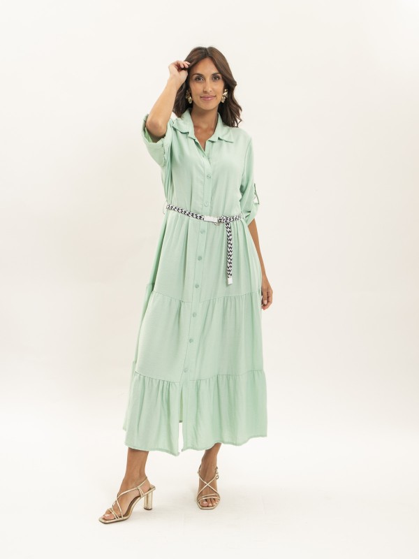 Robe chemise longue avec...