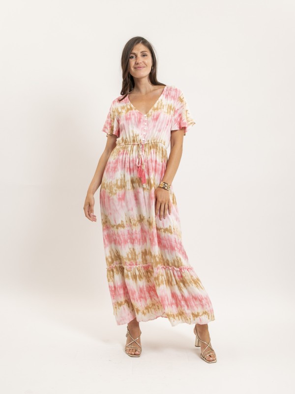 Robe longue tie and dye...