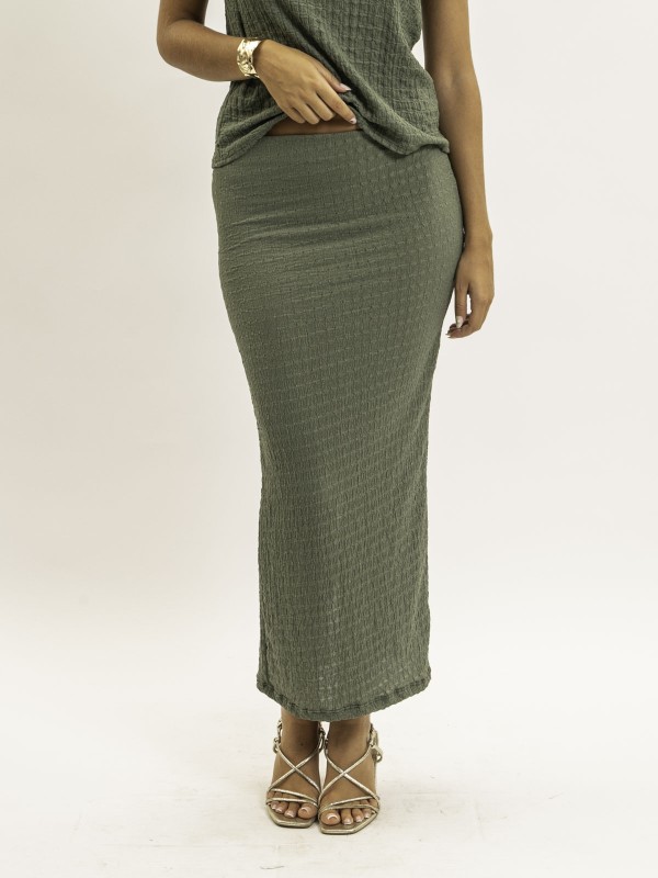 Jupe longue gaufrée XABITA...