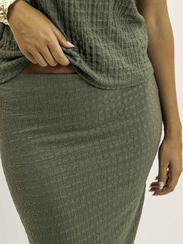 Jupe longue gaufrée XABITA...