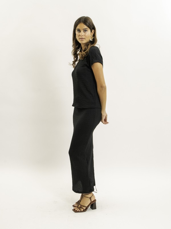 Jupe longue gaufrée XABITA...