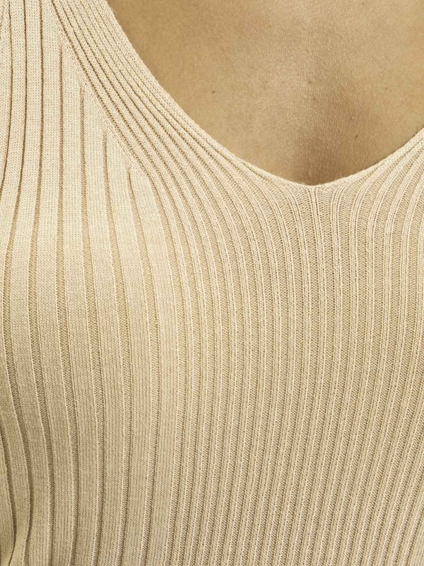 Débardeur côtelé lurex...