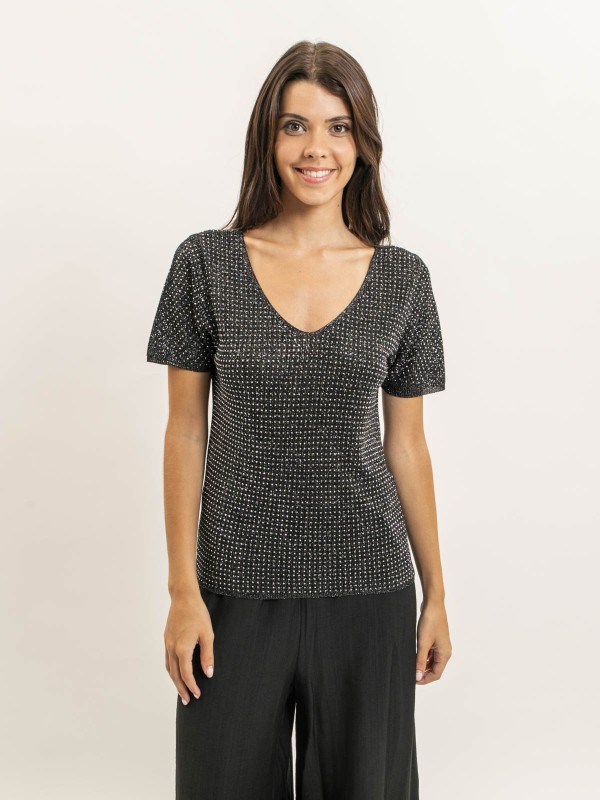 Top manches courtes lurex...