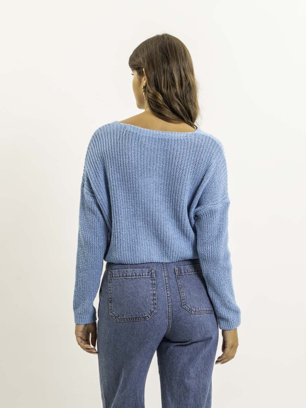 Gilet en maille KORFULA - Bleu