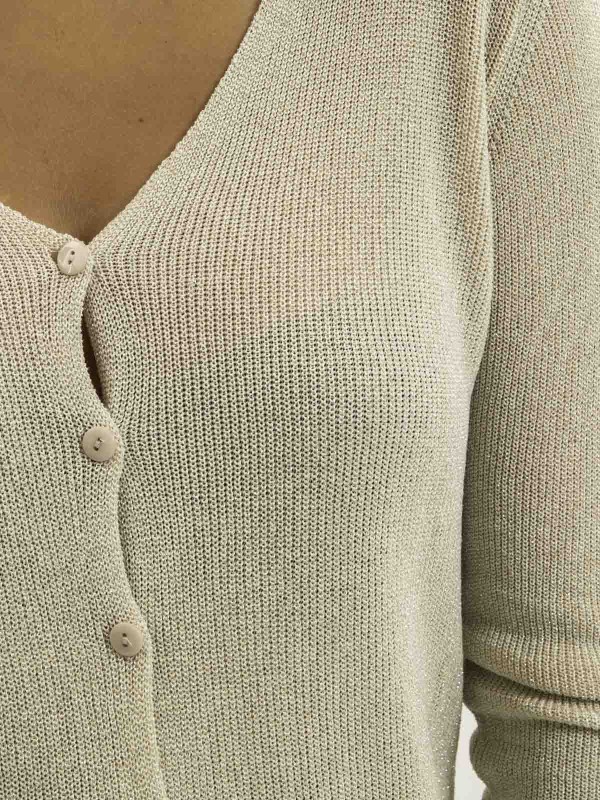 Gilet lurex KEVEL - Ecru