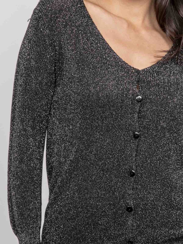 Gilet lurex KEVEL - Noir