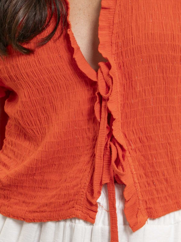 Blouse sans manches smocke...