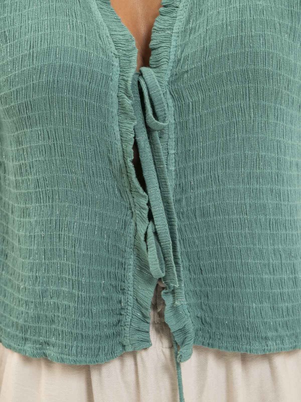 Blouse sans manches smocke...