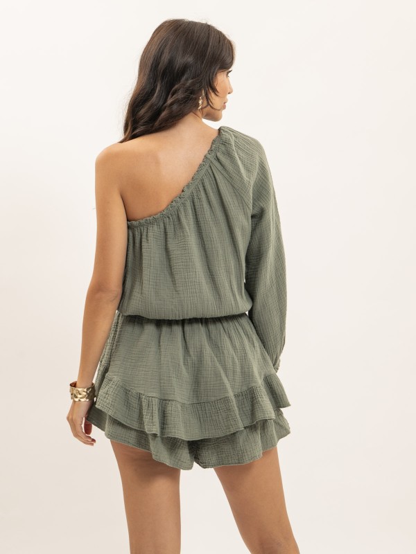 Combi-short gaze de coton...