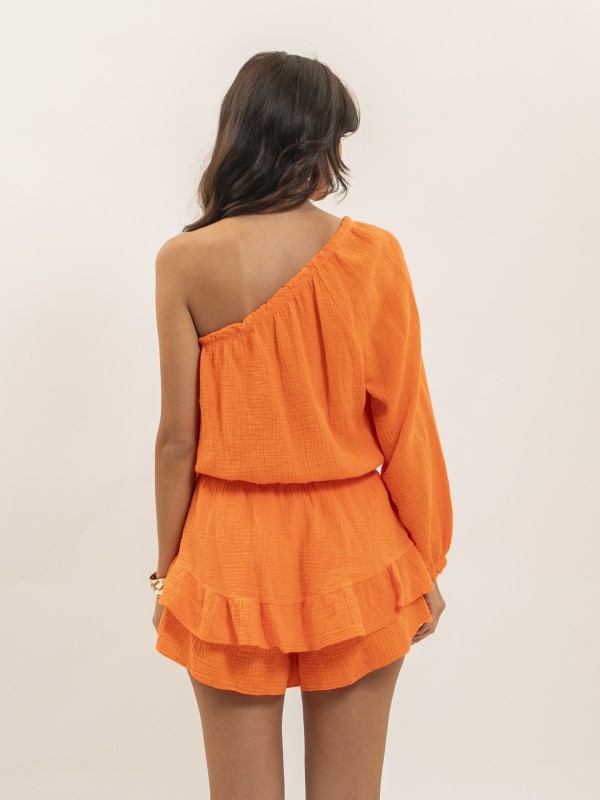 Combi-short gaze de coton...