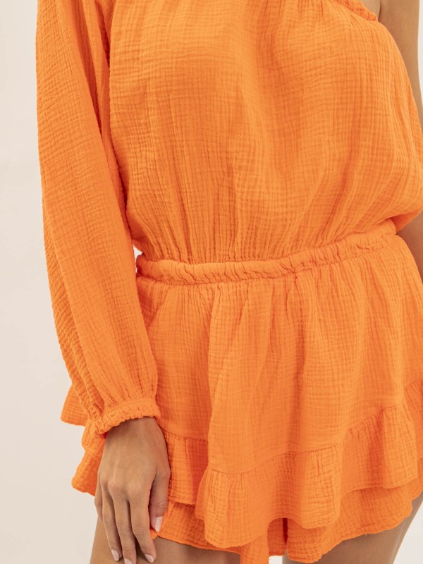 Combi-short gaze de coton...