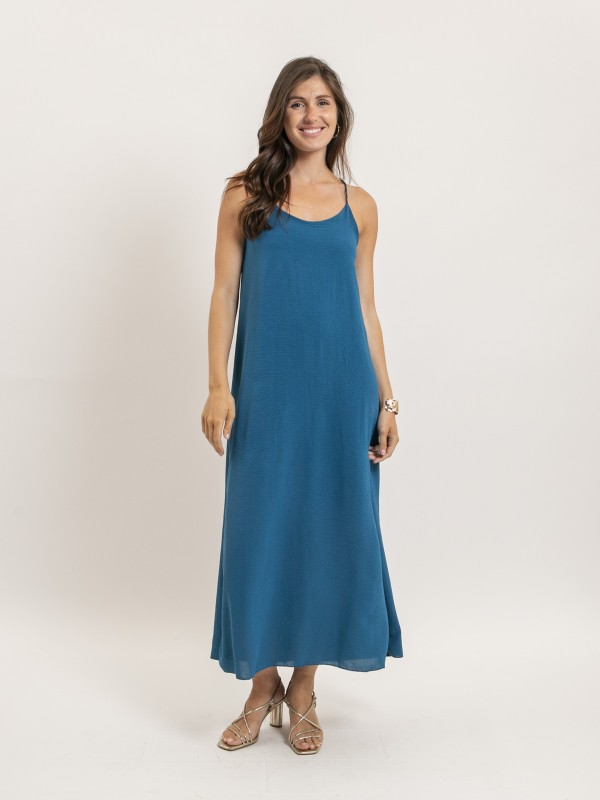 Robe longue à bretelles...