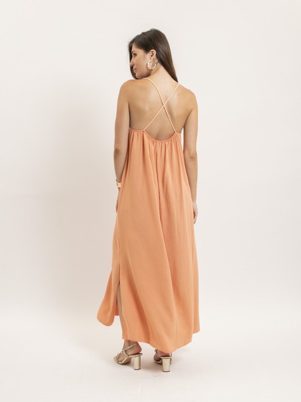 Robe longue à bretelles...