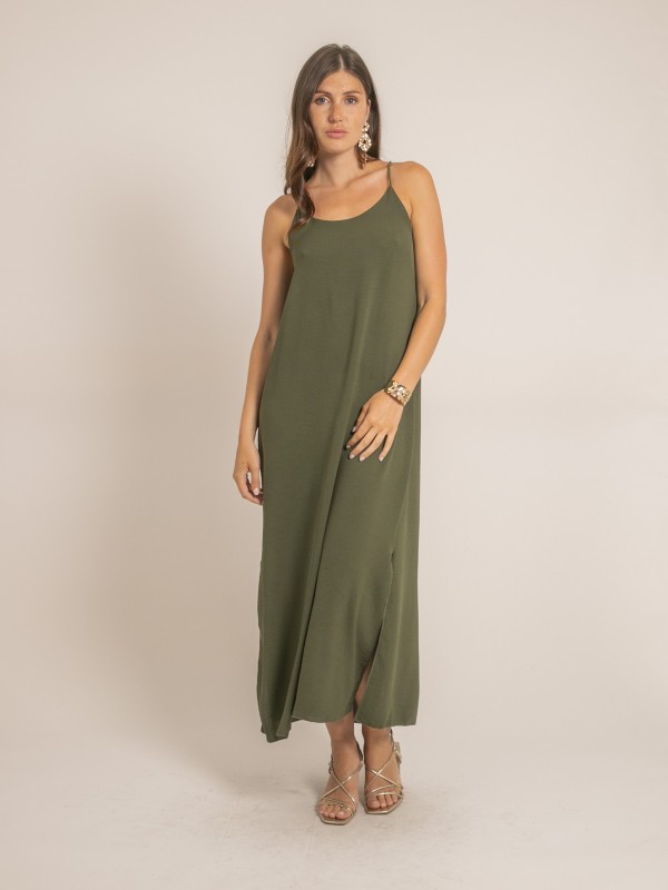 Robe longue à bretelles...