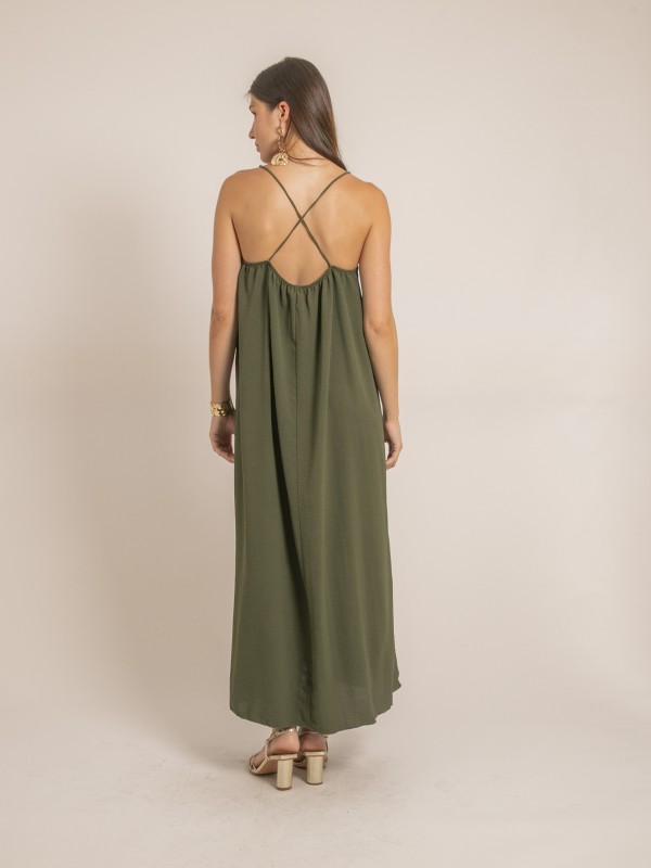 Robe longue à bretelles...