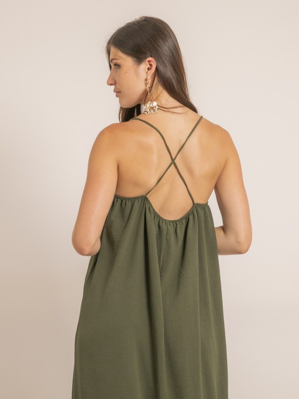 Robe longue à bretelles...