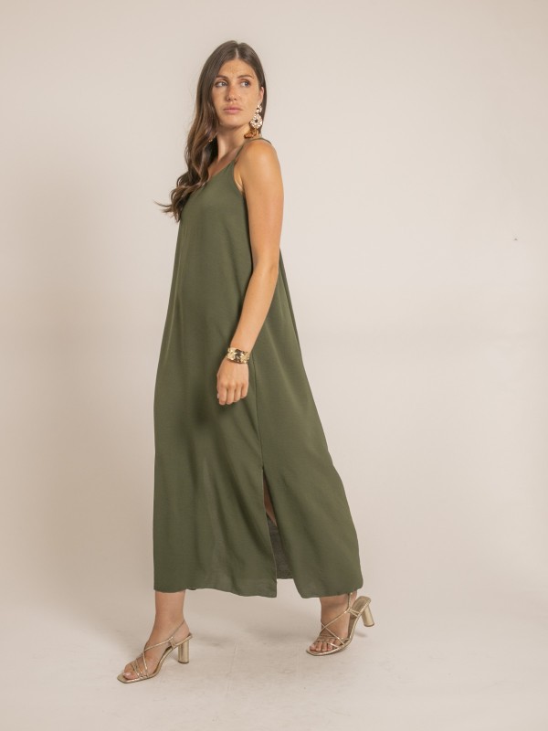 Robe longue à bretelles...