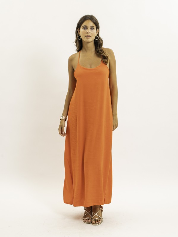 Robe longue à bretelles...