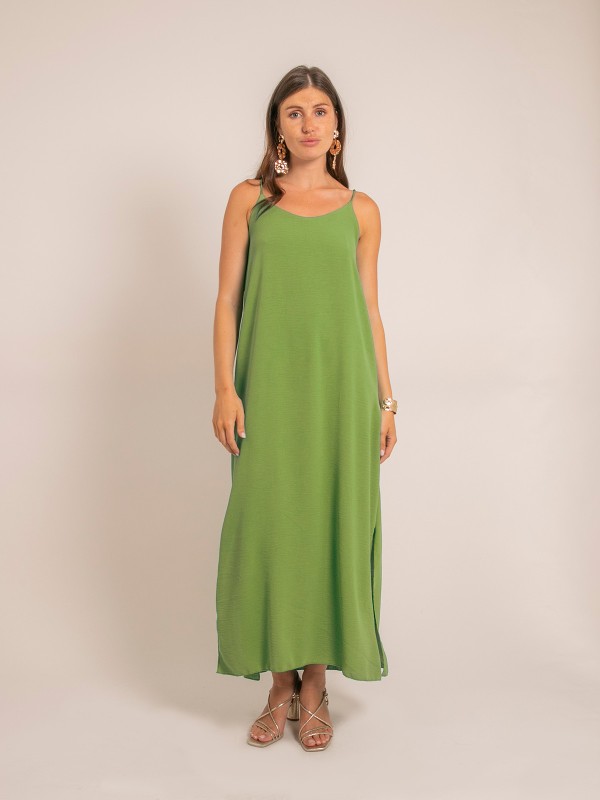 Robe longue à bretelles...