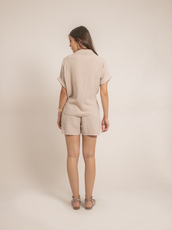 Short fluide en gaze de...