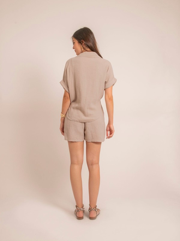 Short fluide en gaze de...